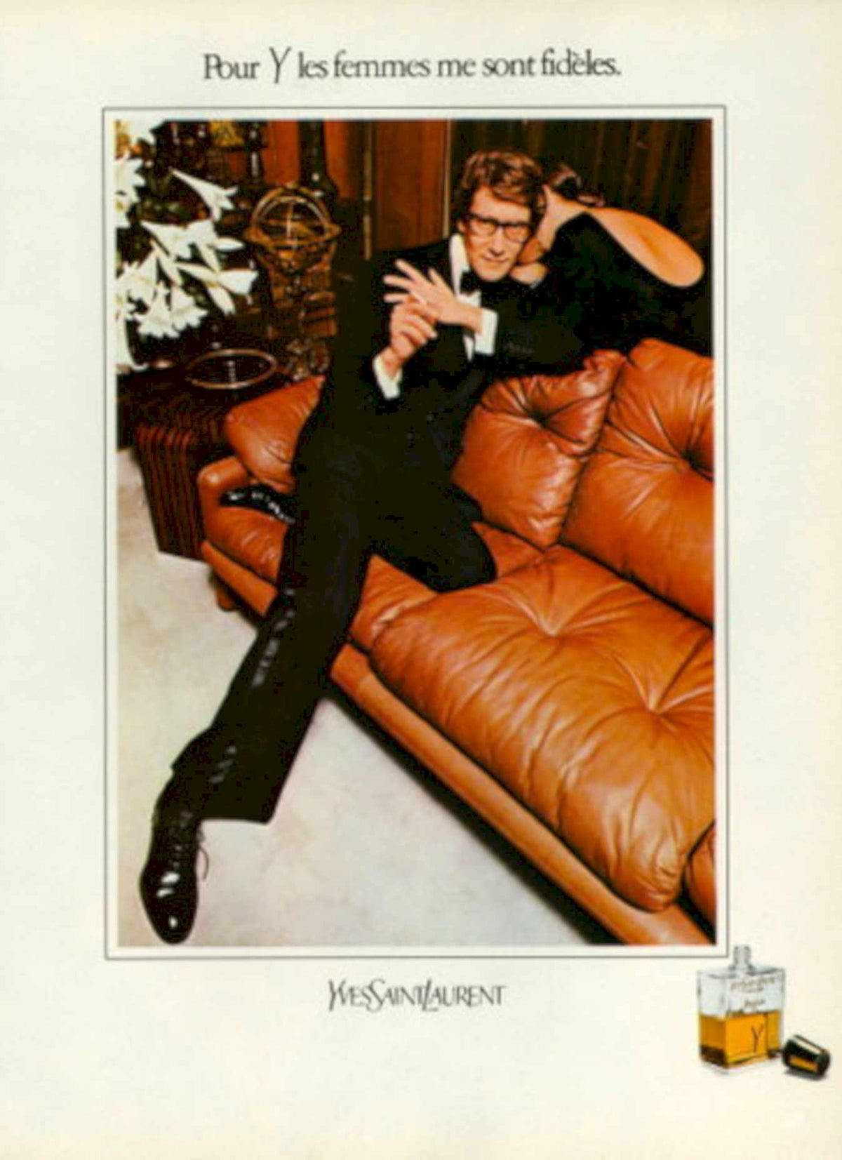 Perfume Tuxedo Globe 1970s Vintage Retro Advert