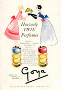 Perfume Women Flowers 1940s Vintage Retro Advert Poster