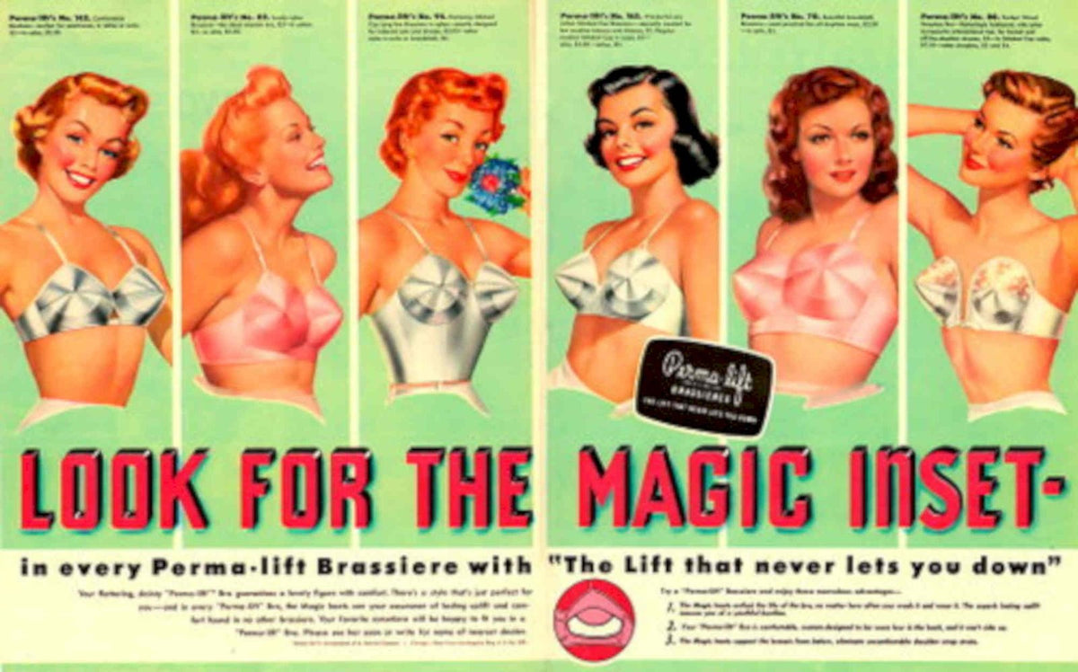 Perma Lift Brasieres 1950s Vintage Retro Advert Poster
