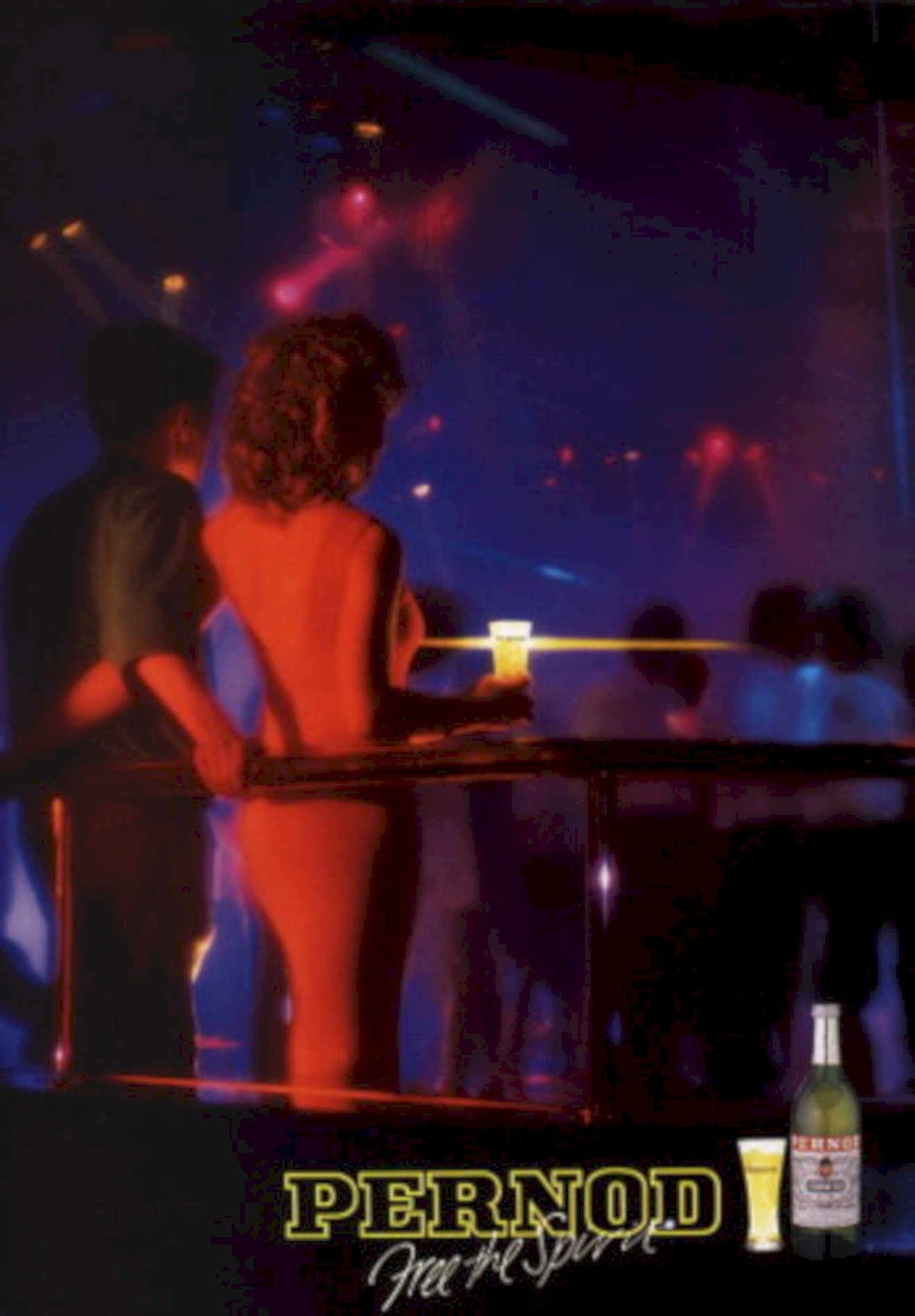 Pernod Nightclub Couple 1980s Vintage Retro Advert