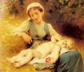 Perrault Leon Jean Basile A Mother With Her Sleeping Child A4 Photo Print