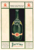 Perrier Bottle 1930s Vintage Retro Advert Poster