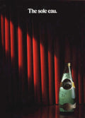 Perrier Bottle Shadows 1990s Vintage Retro Advert