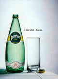 Perrier Bottle Water 1980s Vintage Retro Advert
