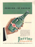 Perrier Water Bottle 1930s Vintage Retro Advert Poster