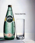 Perrier Water Bottle 1980s Vintage Retro Advert