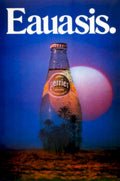 Perrier Watersplash Sunset 1980s Vintage Retro Advert