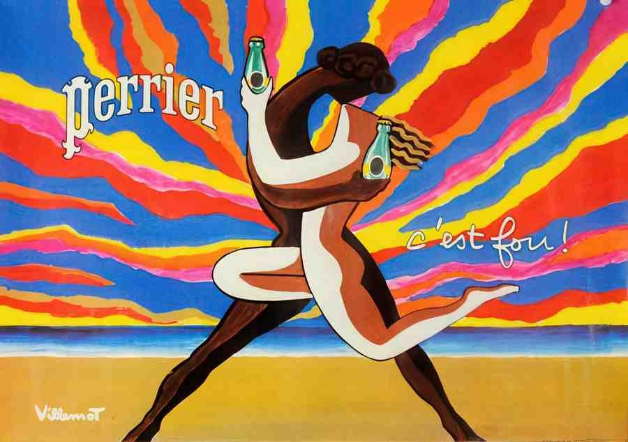 PerrierCestFou Vintage Advert A4 Photo Print