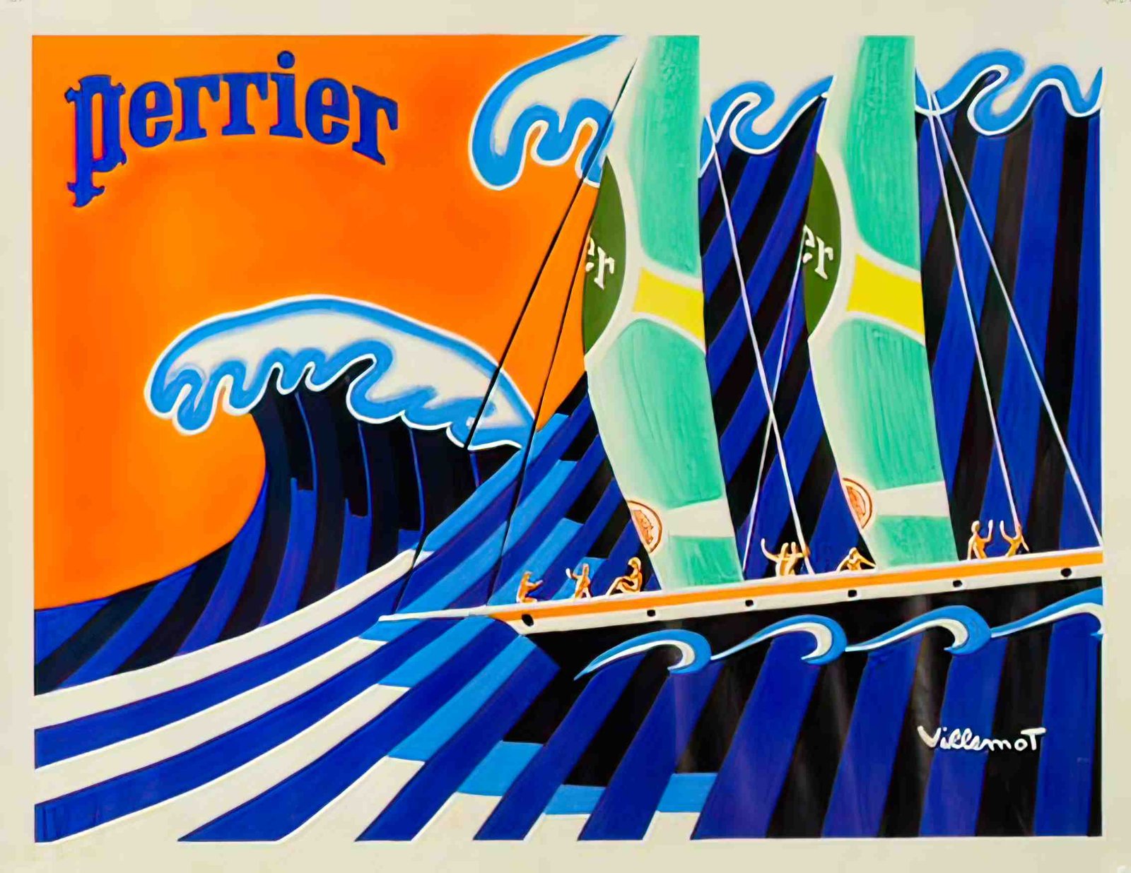 PerrierHokusai Advert A4 Photo Print