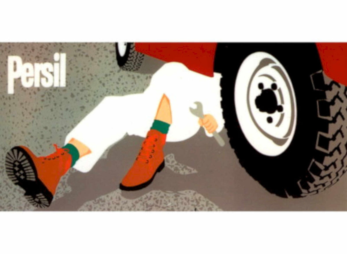 Persil Boots Tire 1980s Vintage Retro Advert