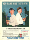 Persil Ferrets Truth 1950s Vintage Retro Advert Poster