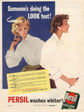 Persil Look Test 1950s Vintage Retro Advert Poster