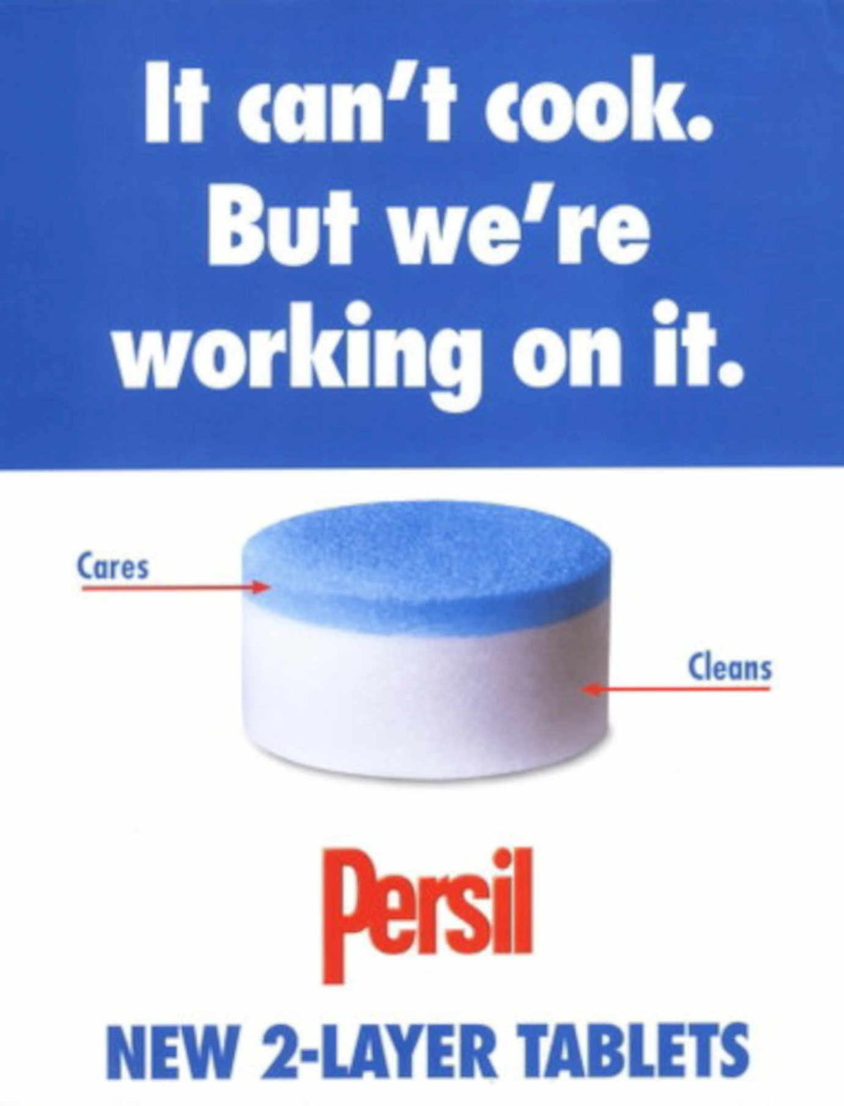 Persil Tablets Cares 1990s Vintage Retro Advert
