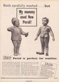 Persil Woolies Children 1940s Vintage Retro Advert Poster