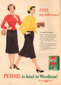 Persil Woollens Twinsets 1950s Vintage Retro Advert Poster