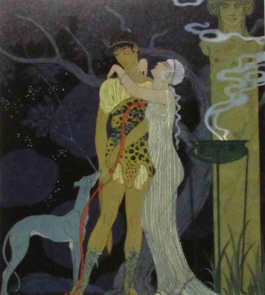 Personages De Comedie Venus And Adonis George Barbier A4 Photo Print