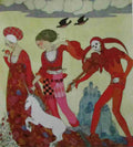 Personnages De Comedie Love Desire And Death George Barbier A4 Photo Print