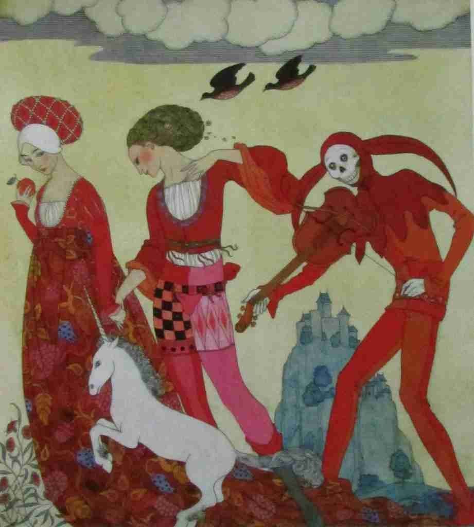Personnages De Comedie Love Desire And Death George Barbier A4 Photo Print