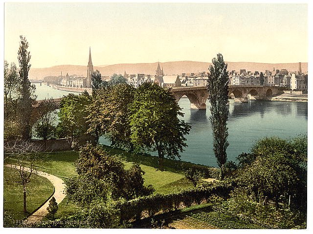 Perth from Bridgend Vintage A4 Photo Print