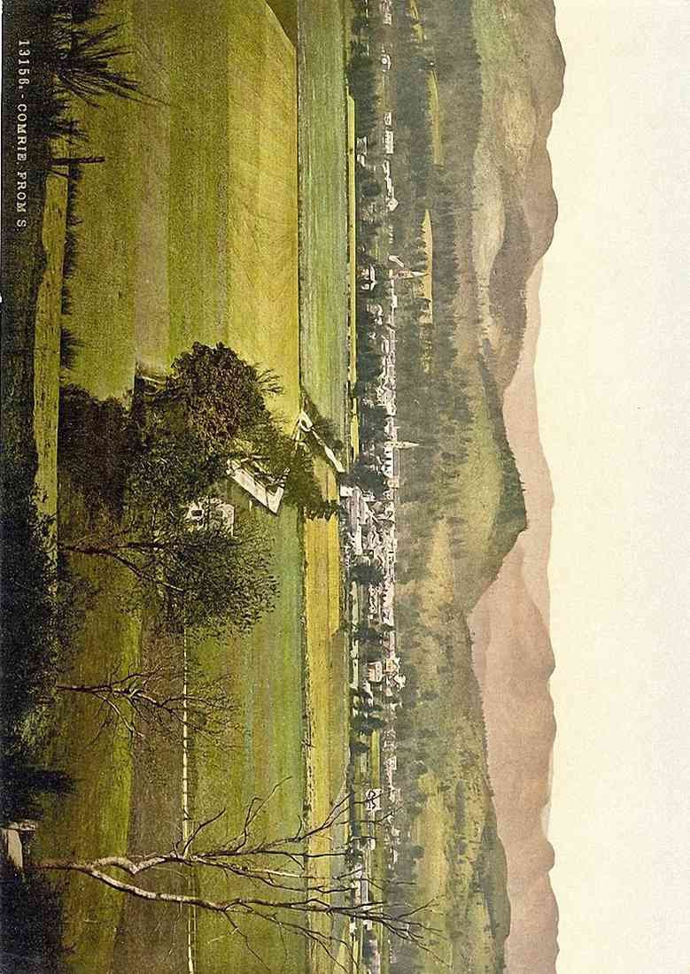 Perthshire Comrie from the South vintage old A4 Photo Print