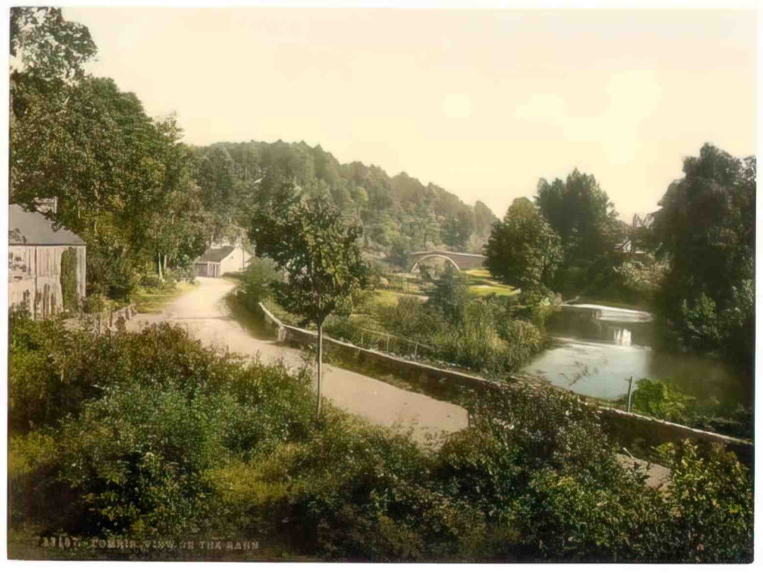Perthshire Comrie view on the Earn Vintage A4 Photo Print