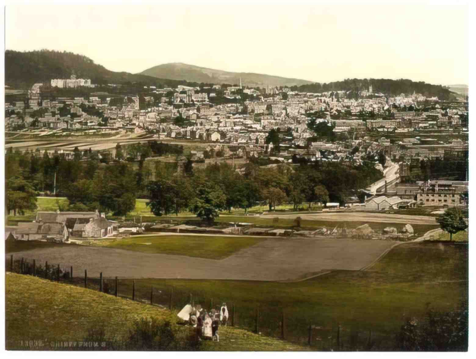 Perthshire Crieff From The South Vintage A4 Photo Print