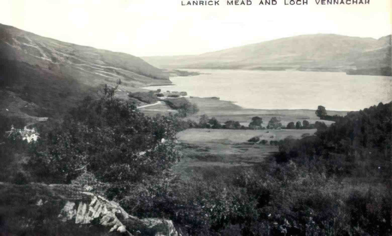 Perthshire Lanrick Mead and Loch Vennachar Vintage A4 Photo Print
