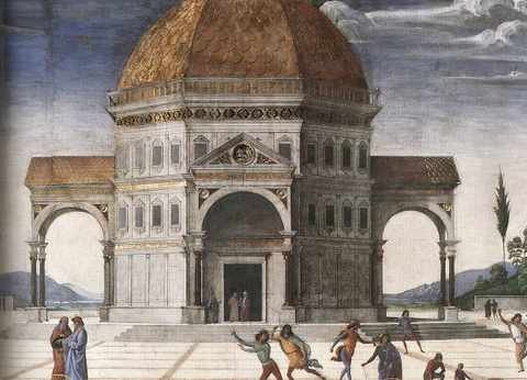 Perugino Pietro Christ Handing The Keys To St Peter 1481 2 Detail1 A4 Photo Print