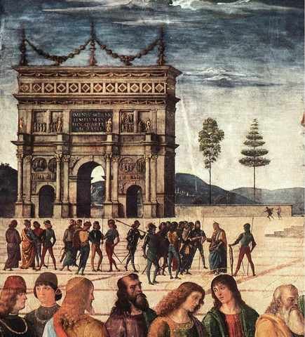 Perugino Pietro Christ Handing The Keys To St Peter 1481 2 Detail2 A4 Photo Print