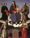 Perugino Pietro MadonnAnd Child With Four Saints Tezi Altarpiece 1500 A4 Photo Print