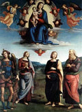 Perugino Pietro MadonnIn Glory With The Child And Saints 1595 6 A4 Photo Print