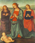 Perugino Pietro MadonnWith Saints Adoring The Child 1503 A4 Photo Print