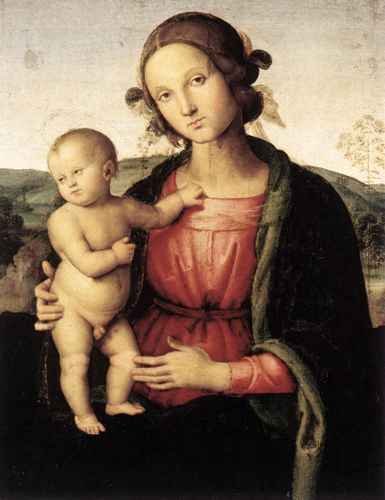 Perugino Pietro Madonna And Child Borghese A4 Photo Print