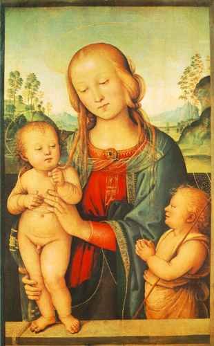 Perugino Pietro Madonna With Child And Little St John 1505 10 A4 Photo Print