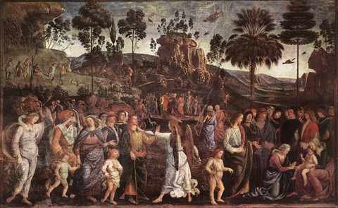 Perugino Pietro Moses S Journey Into Egypt C1482 A4 Photo Print