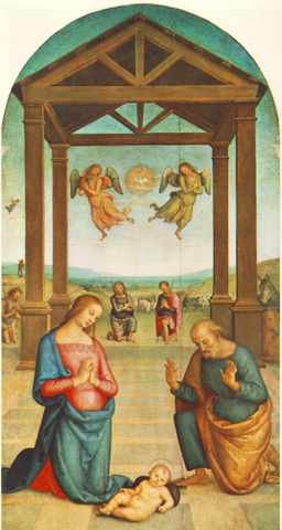 Perugino Pietro St Augustin Polyptych The Presepio 1506 10 A4 Photo Print