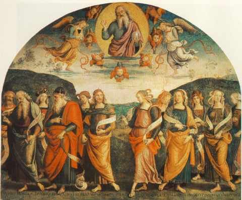 Perugino Pietro The Almighty With Prophets And Sybils 1500 A4 Photo Print