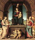 Perugino Pietro The Family Of The Madonna 1500 2 A4 Photo Print