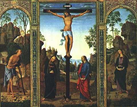 Perugino Pietro The Galitzin Triptych 1485 A4 Photo Print