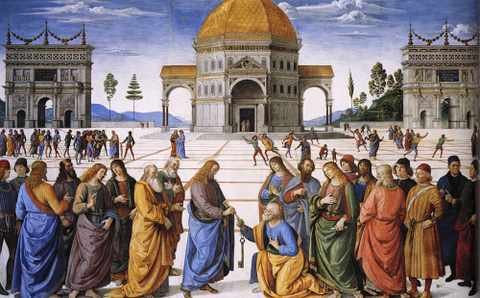 Perugino The Betrothal Of The Virgin2 A4 Photo Print