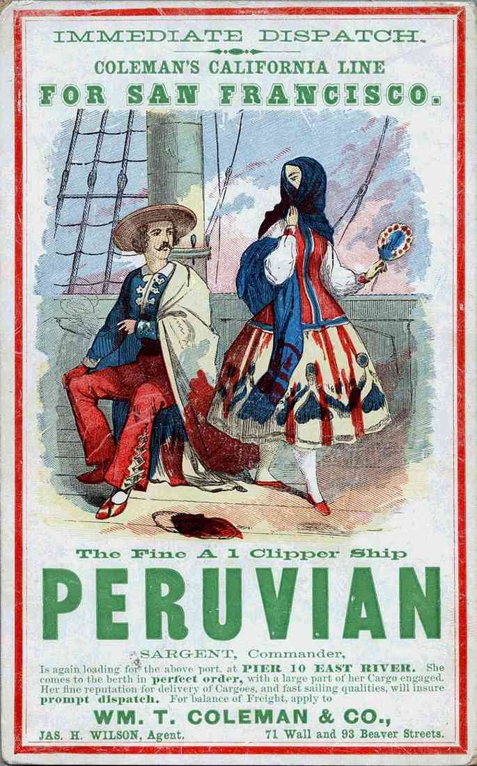 Peruvian Clipper Advert A4 Photo Print