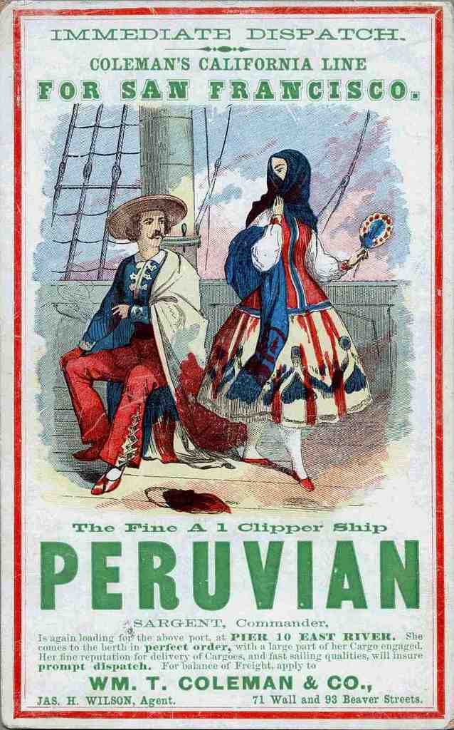 Peruvian Clipper Advert Vintage A4 Photo Print