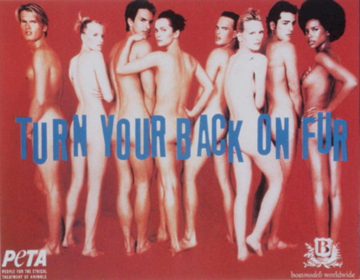 Peta Fur Campaign 1990s Vintage Retro Advert