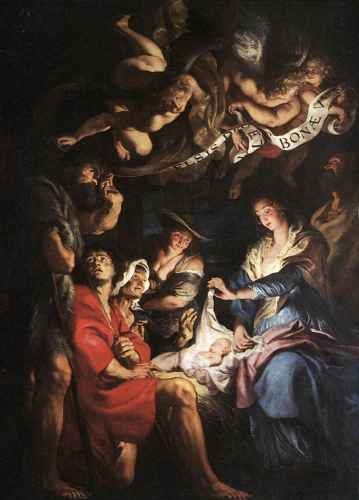 Peter Paul Rubens Adoration Of The Shepherds A4 Photo Print