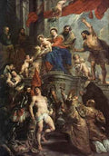 Peter Paul Rubens Madonna Enthroned With Child And Saints A4 Photo Print