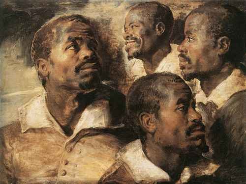Peter Paul Rubens Rubens Four Studies Of The Head Of A Negro A4 Photo Print
