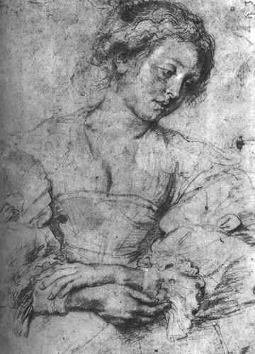 Peter Paul Rubens Rubens Portrait Of A Young Woman Chalk A4 Photo Print