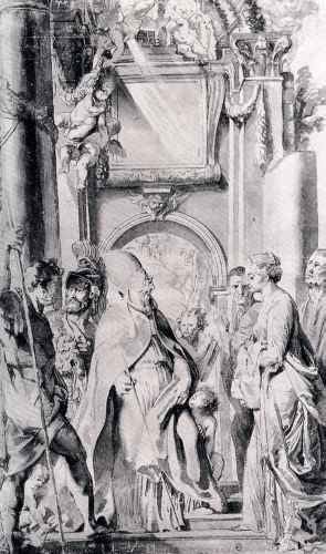 Peter Paul Rubens Rubens Saint Gregory With Saints Domitilla Maurus And Papianus 1606 A4 Photo Print