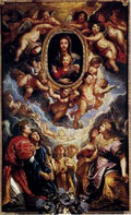 Peter Paul Rubens Rubens Virgin And Child Adored By Angels A4 Photo Print