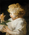 Peter Paul Rubens boy with bird Art A4 Photo Print